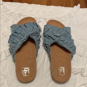 Cute denim slides